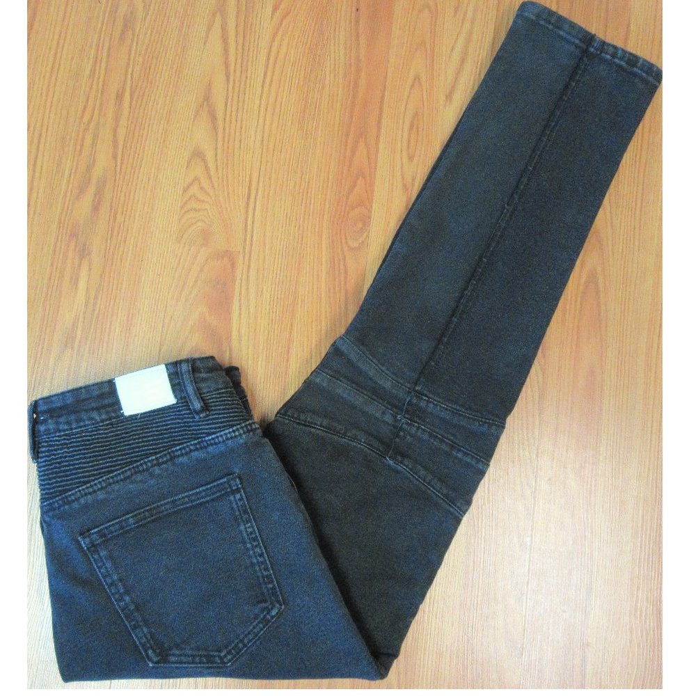 34x33 EMBELLISH SKINNY FIT Mens JEANS BLACK